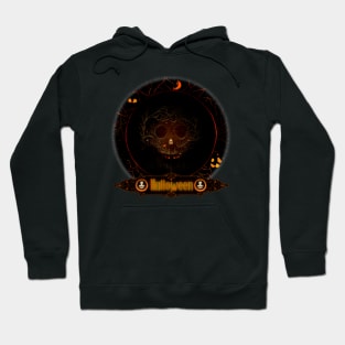 Happy Halloween Skull Badge Hoodie